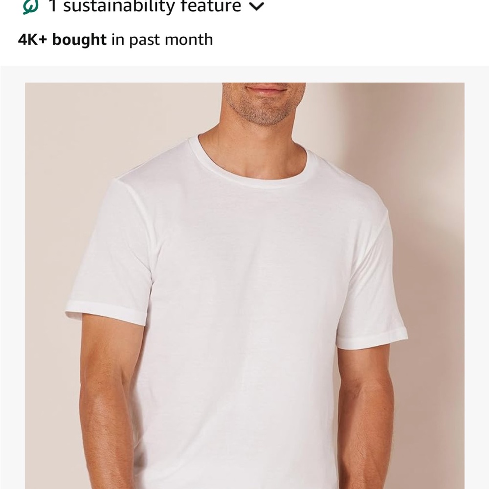 Amazon Essentials White Short Sleeve Tee (5)
